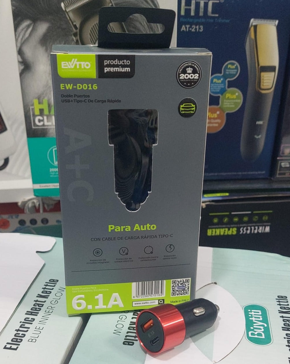 Cigarrera / cargador de auto tipo C cod:1548 - Cod : 02