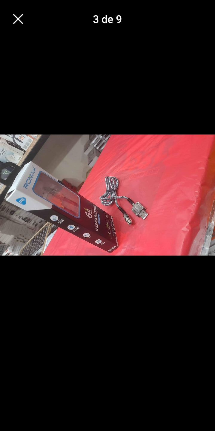 Cable de celular Tipo V8 . 6A - Cod : 02