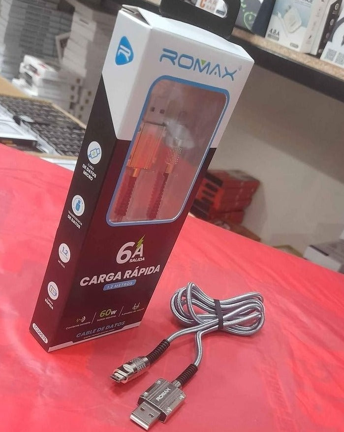 Cable de celular Tipo V8 . 6A - Cod : 02