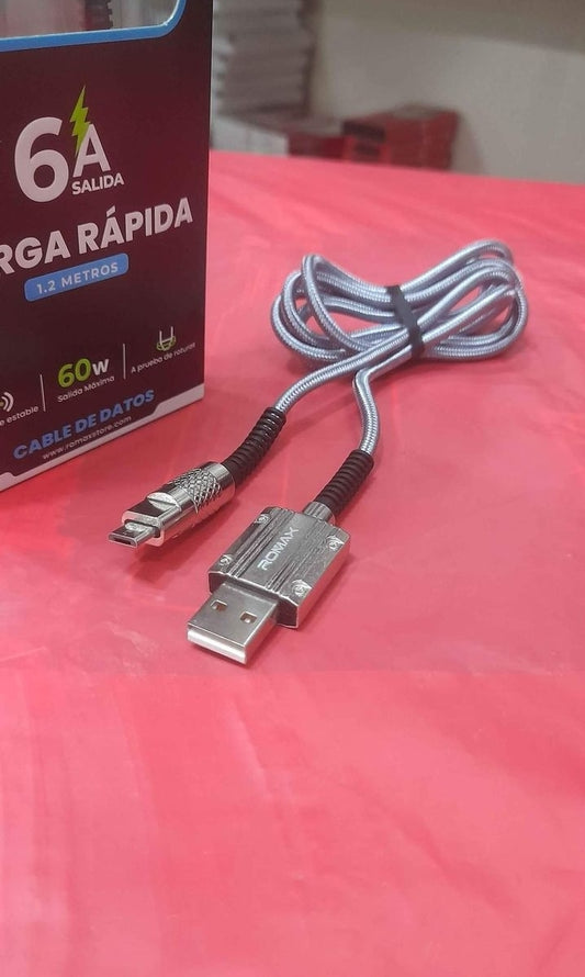 Cable de celular Tipo V8 . 6A - Cod : 02