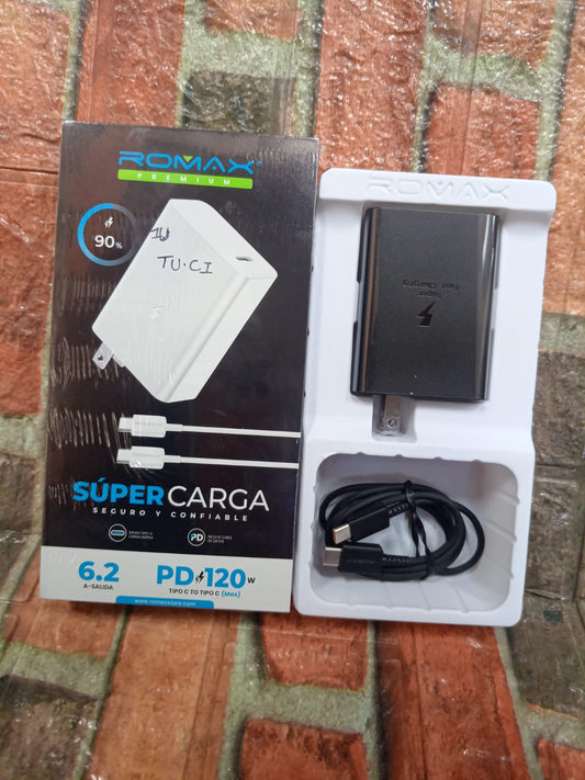 cargador tipo C 120W carga rapida Cod:1338 driver :01