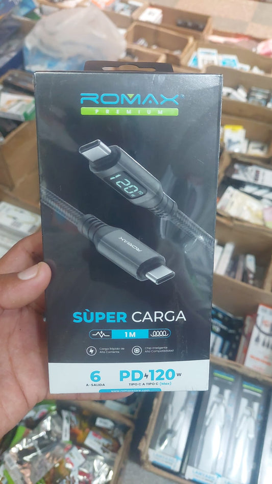 Cable tipo C 120W carga rapida Cod:1326 driver :01