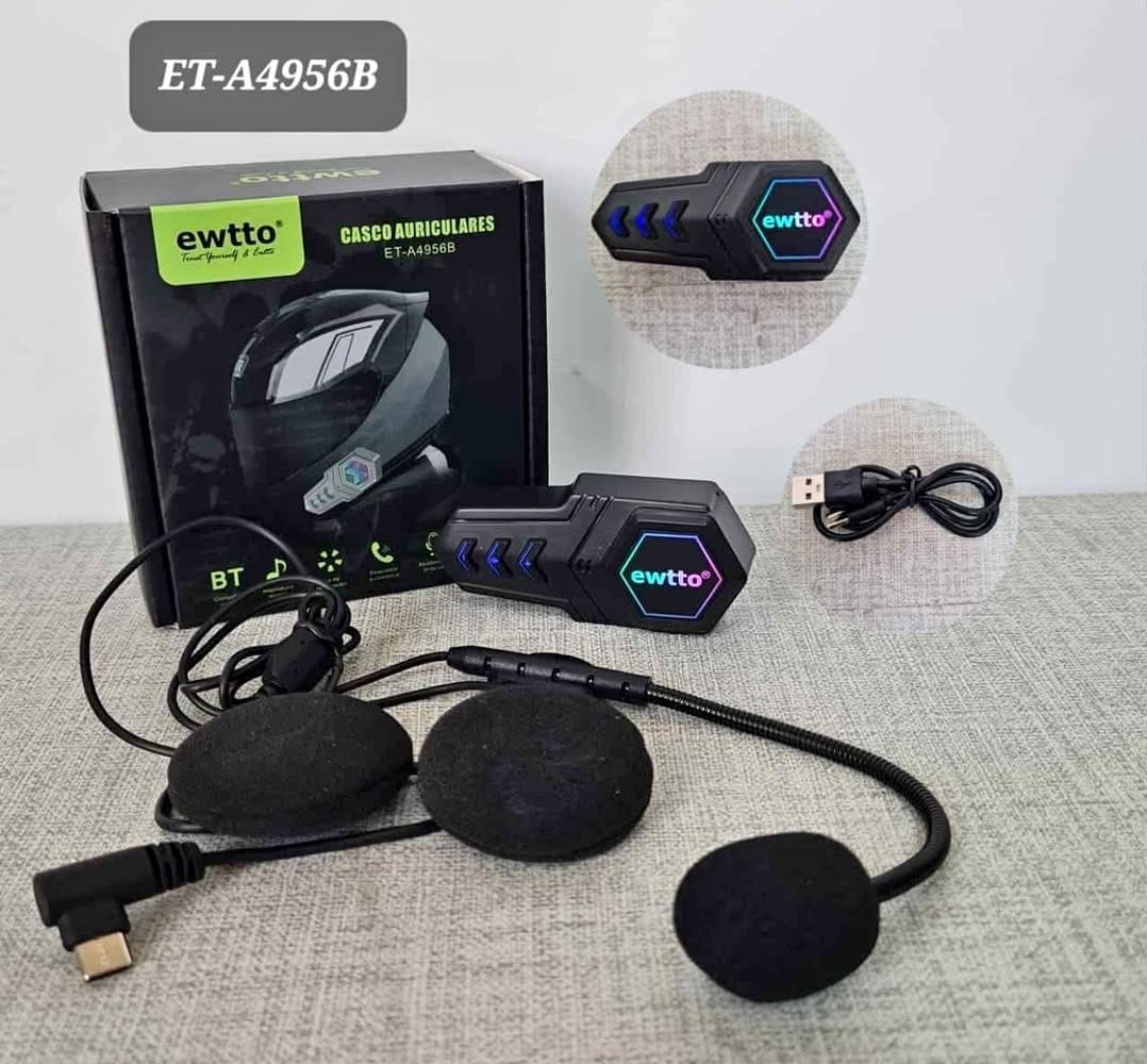 Audifonos bluetooth casco de moto Cod:3241 Driver :02; 01