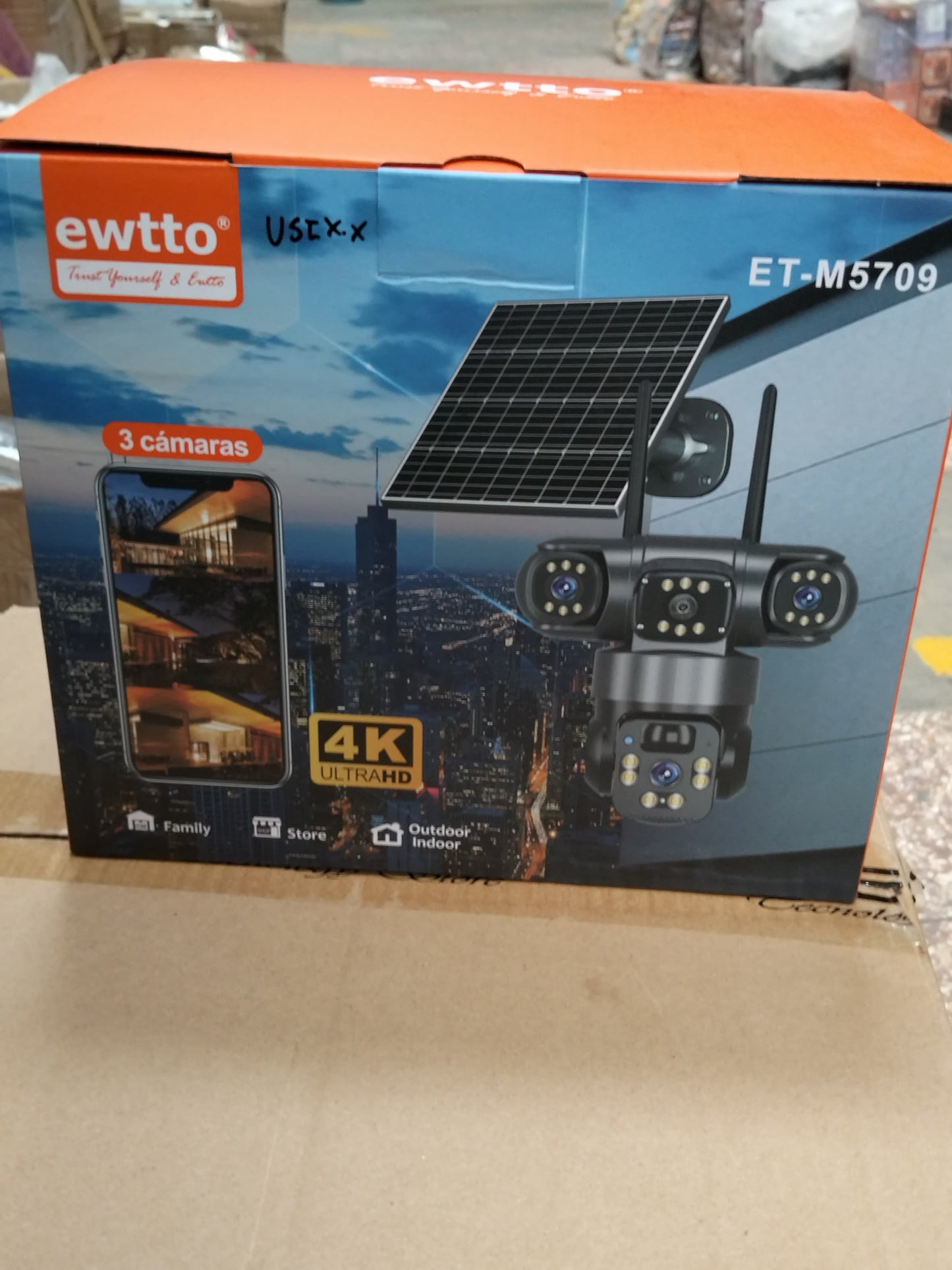 Camara de seguridad 3 lentes solar Cod:1444 driver:01
