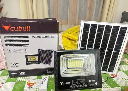 Reflector led 100W con panel solar Cod:6055 driver :02