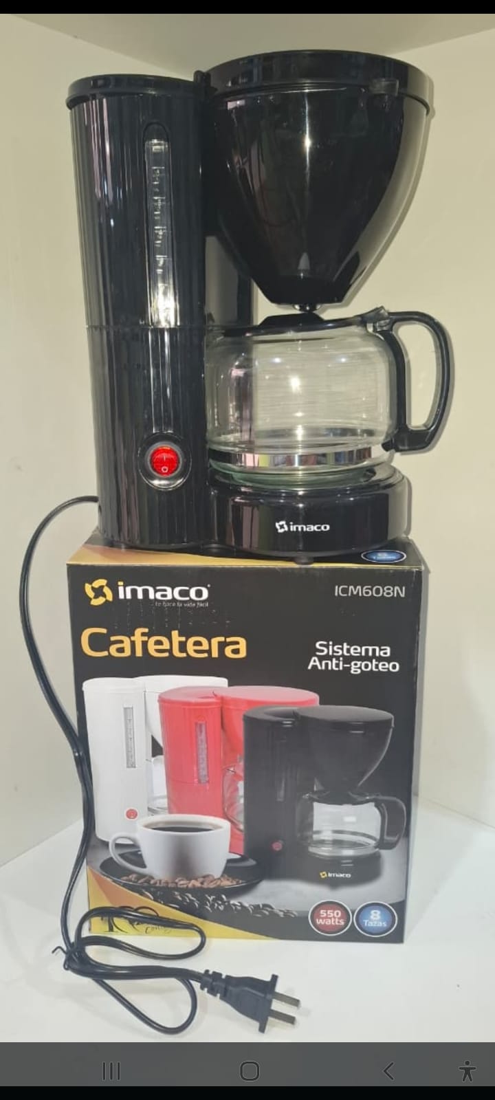 cafetera electrica 6 tazas Cod:1128 driver :05