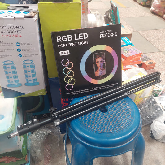 Aro led 26 cm RGB con tripode 2.10 Cod:1228 driver :01