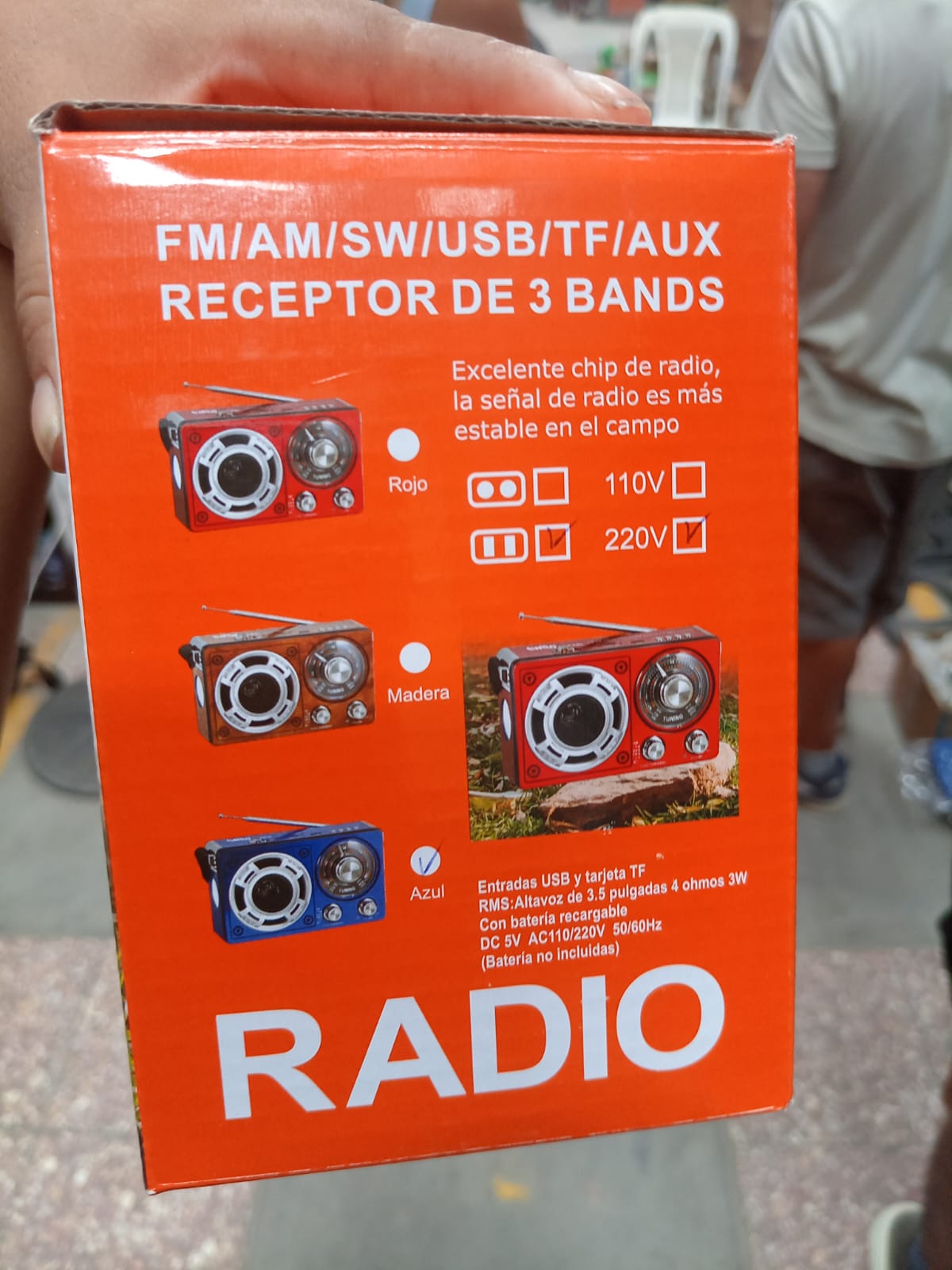 Radio Fm/ Am recargable y a pilas Cod:1330