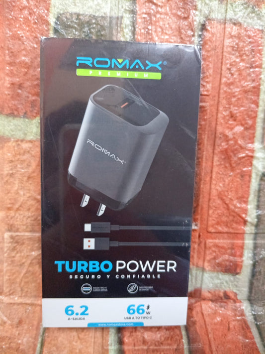 Cargador tipo C 66W carga rapida Cod:1339