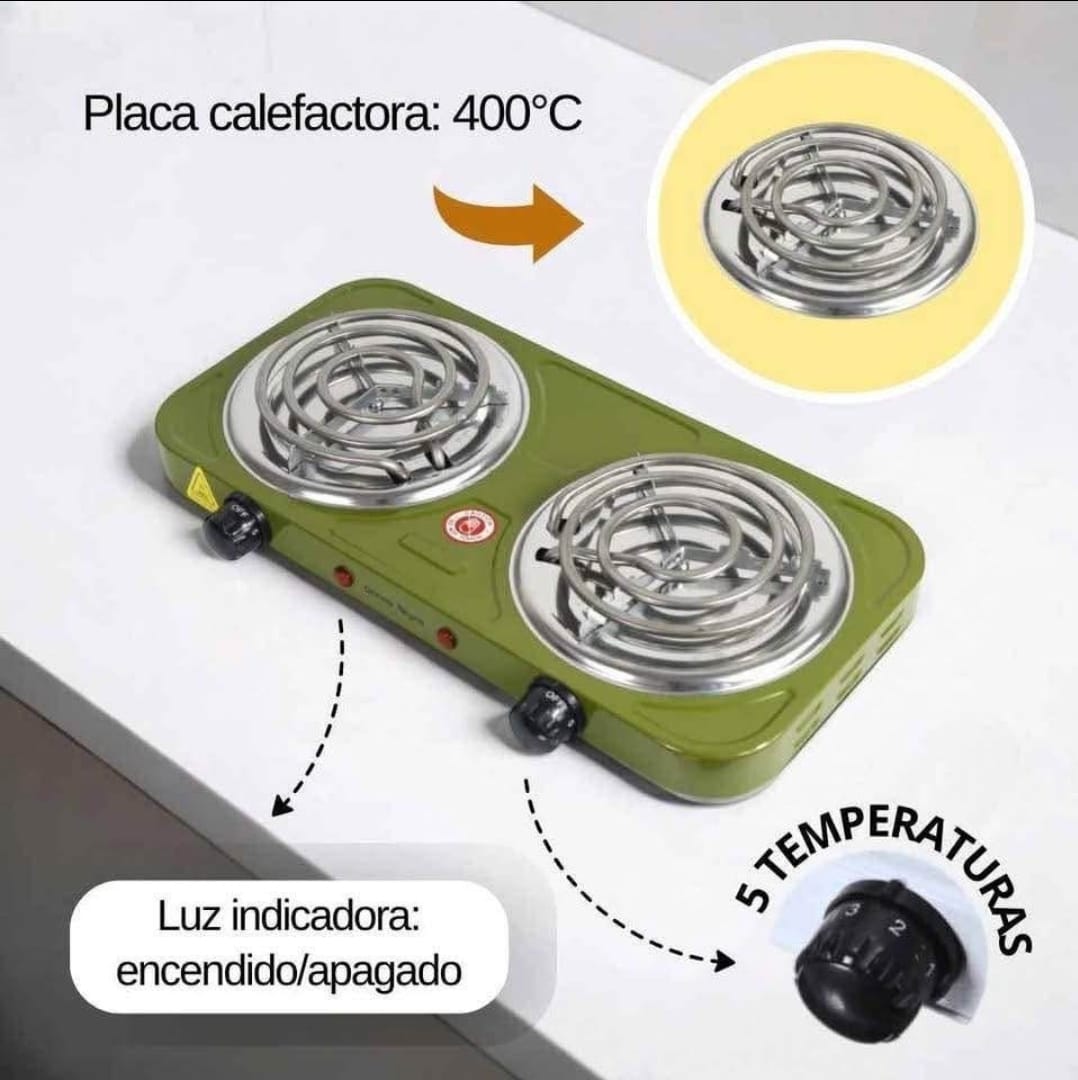 Cocina electrica 2 hornillas Cod:7004 driver :01