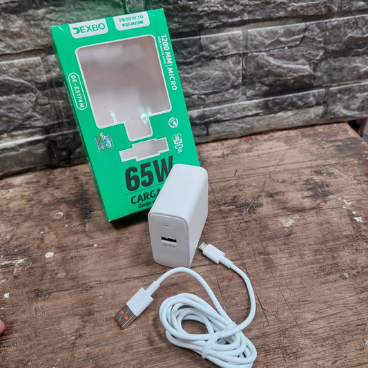 cargador carga rapida Micro V8 65W Cod:3181 COD:01