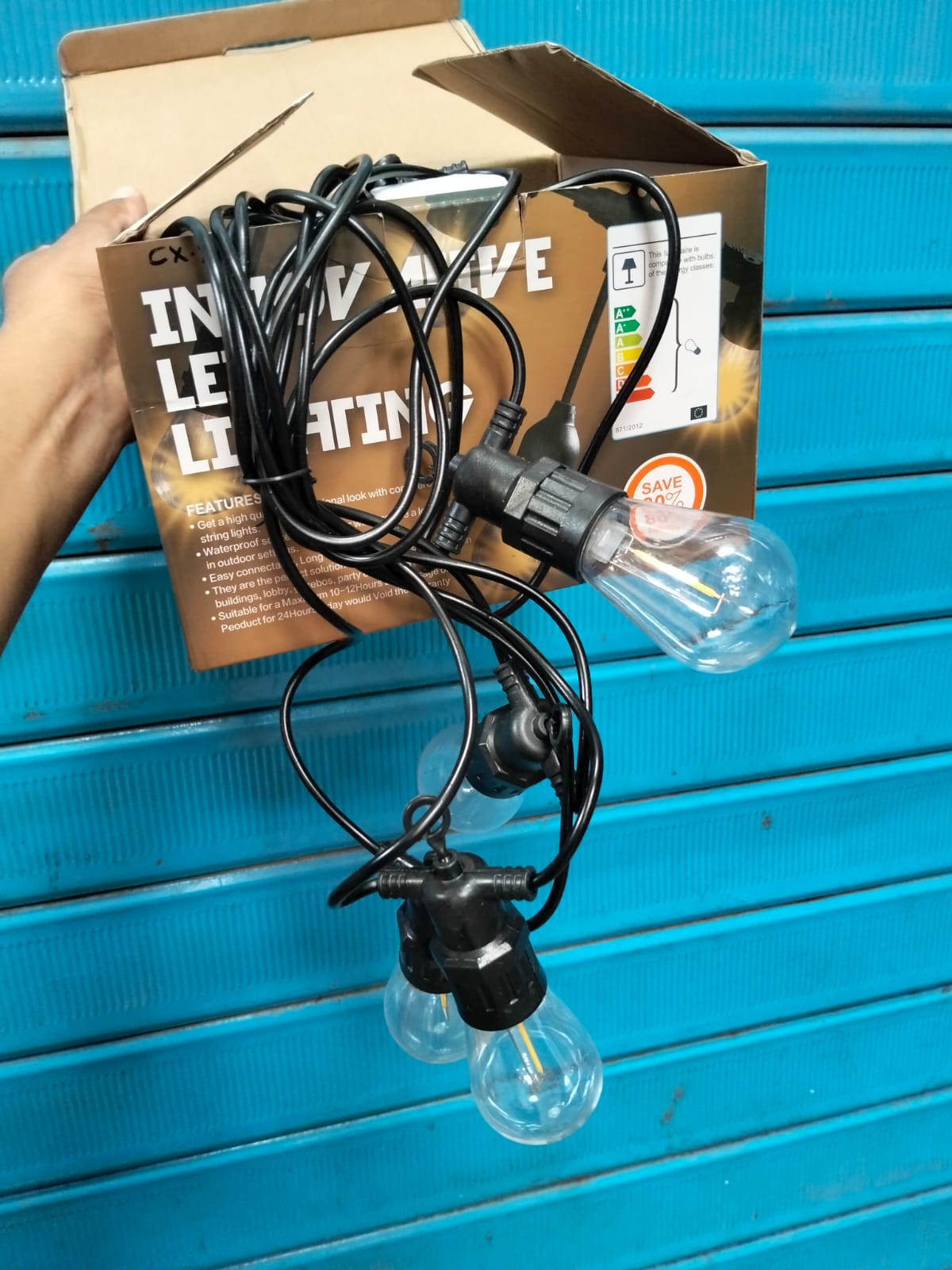 luces guirnaldas 5M 10 focos Cod:1563 driver:01
