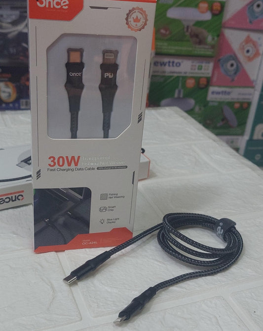 Cable iPhone 30 W tipo C a ligthing - COD : 01