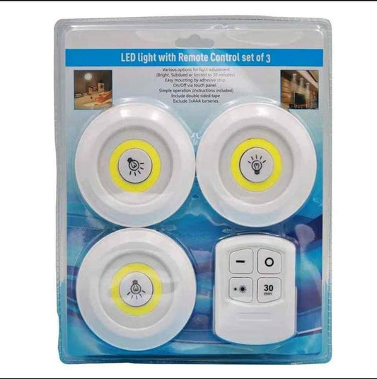 Set de 3 luces a control remoto - COD : 01