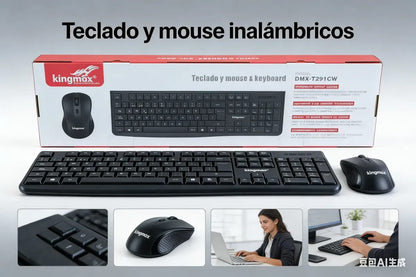 Teclado + Mouse Inalambrico Cod:1447 driver :01