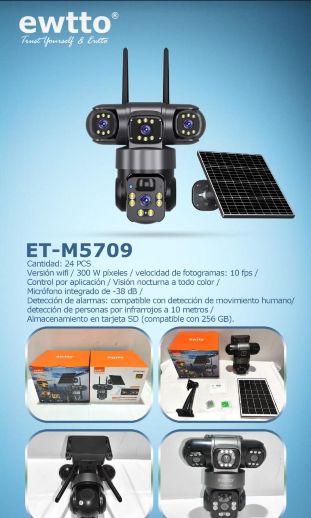 Camara  de seguridad 3 lentes solar Cod:1444 driver:01