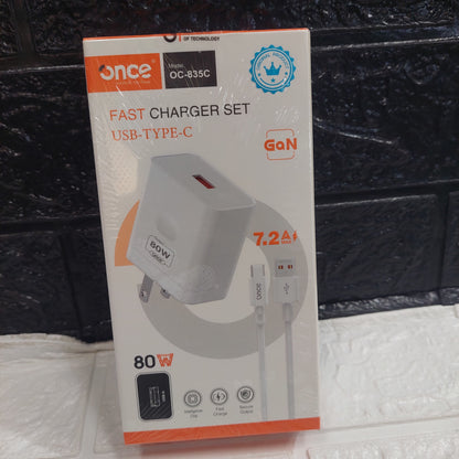 Cargador tipo C 7.2A 80W Cod:3360 Driver :01