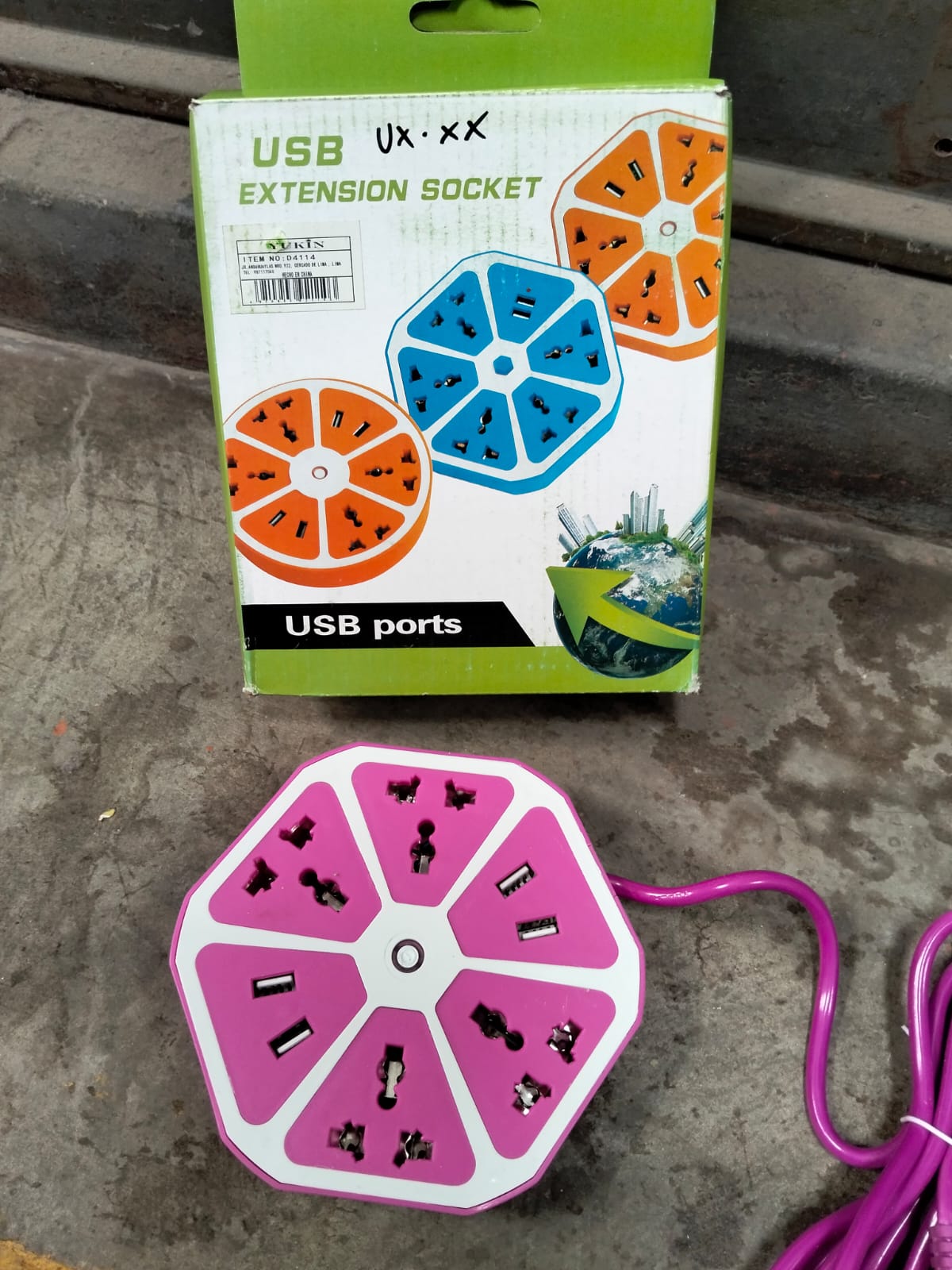 extension exagonal con usb  Cod:1474 driver :01