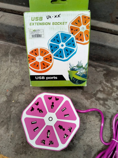 extension exagonal con usb  Cod:1474 driver :01