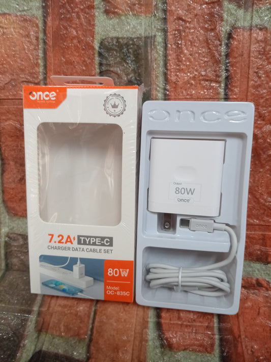 cargador 80W tipo C carga rapida Cod:1354 driver:01