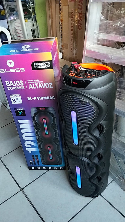 Parlante Bluetooth 8" a corriente  con 2 microfono 120 cm  x 0.30 cm Cod:5097 driver :02