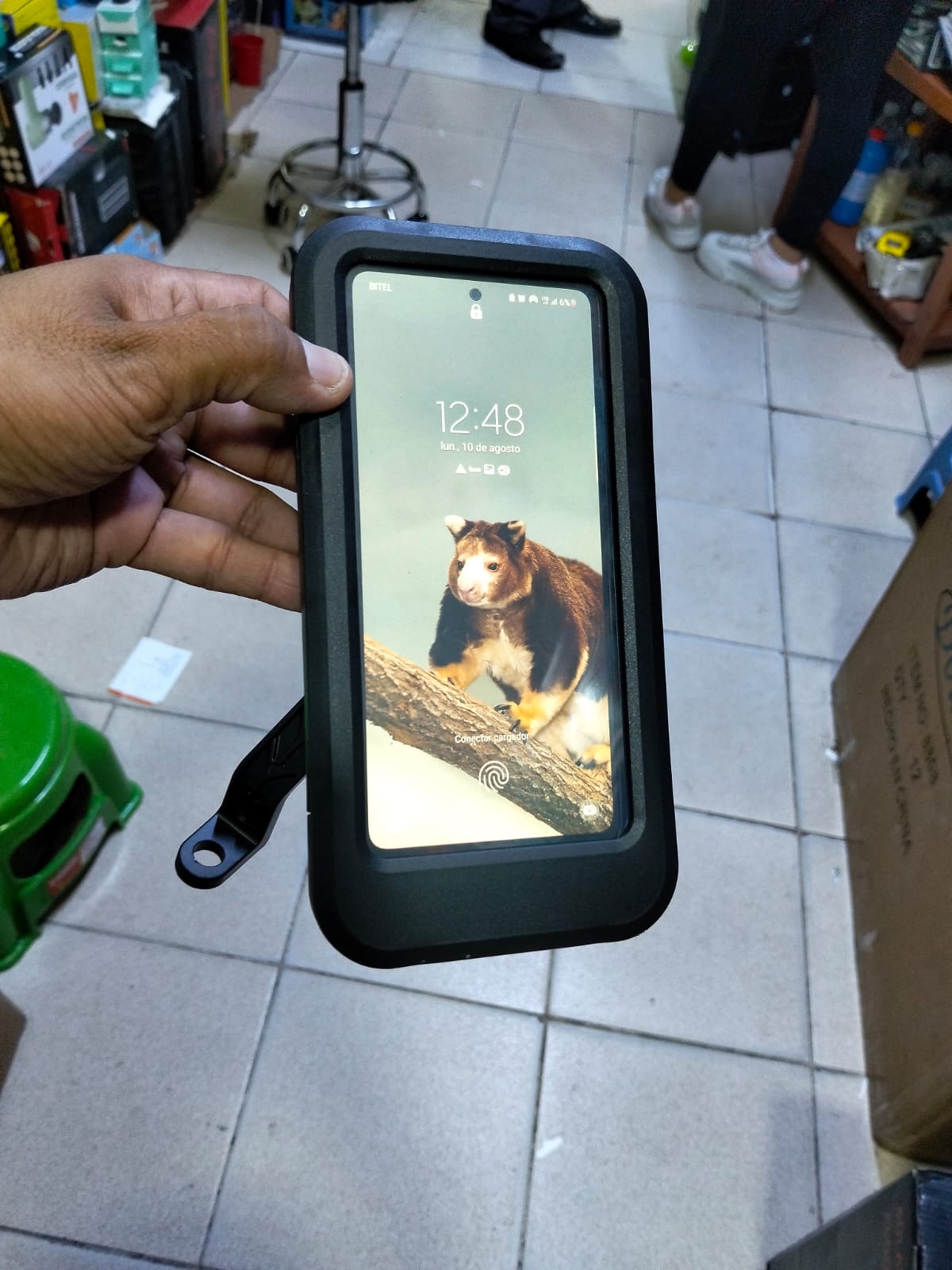 soporte de celular impermeable para espejo de moto  para lluvia Cod:1285 driver:02