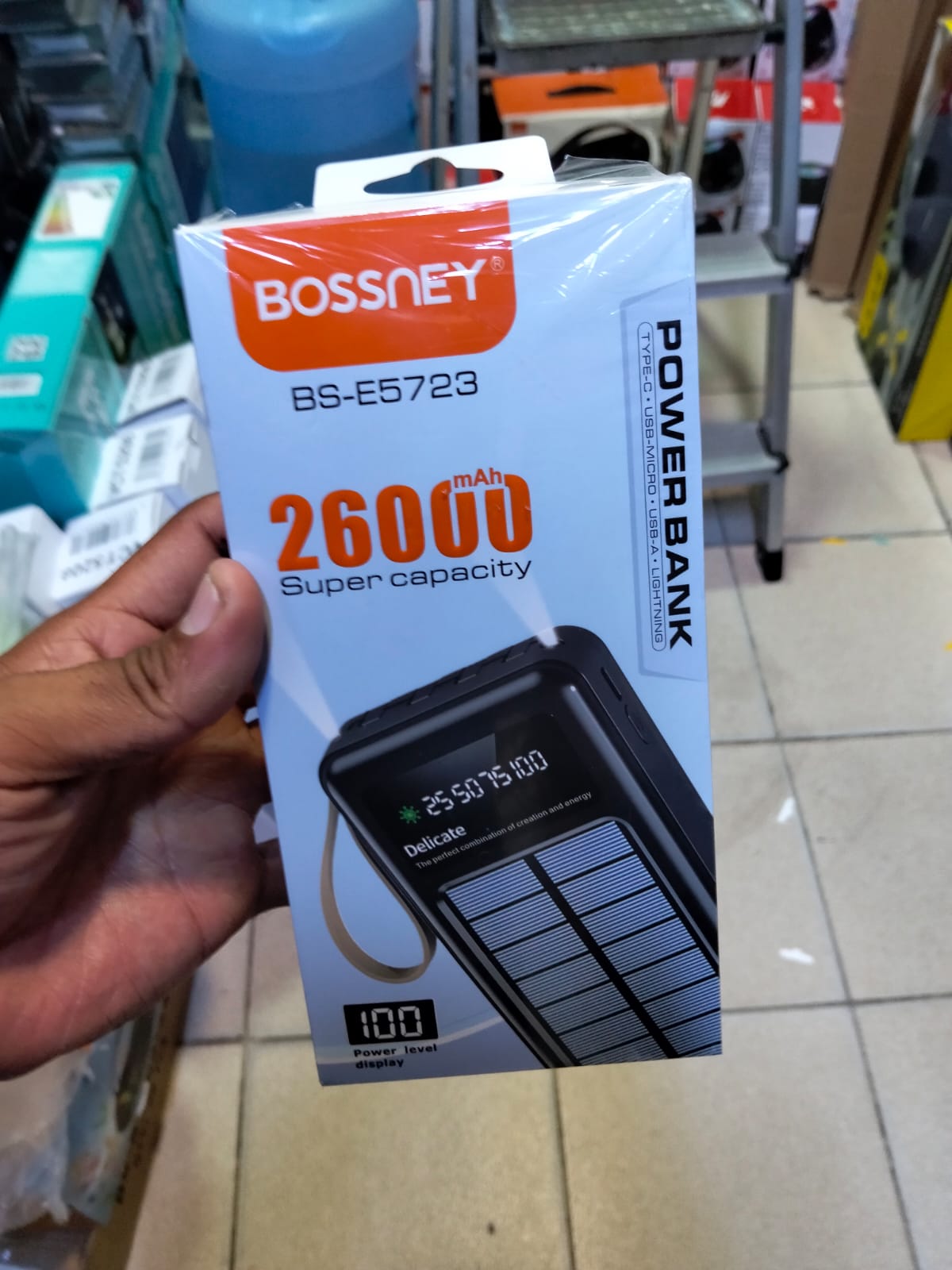 Bateria portatil 26000mah solar Cod:5088 driver:02
