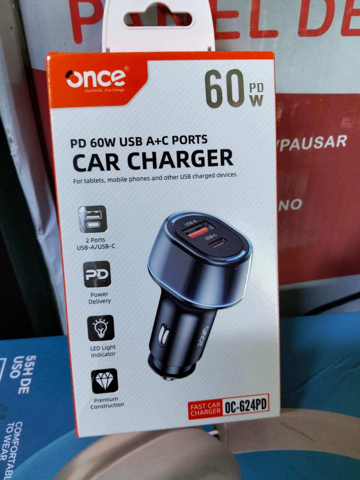 Cigarrera para carro 60W Cod:1594 driver :01