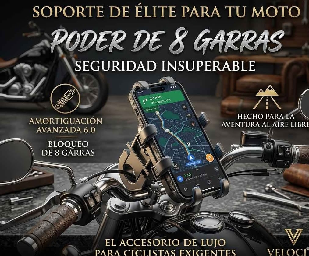 soporte de celular 8 garras para moto cod:1527 driver:01