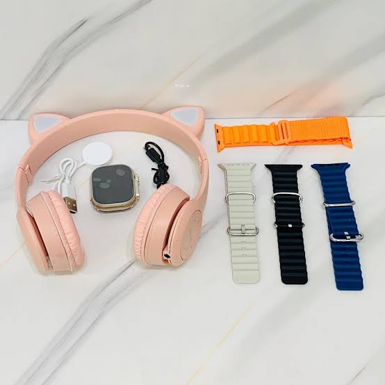 Reloj smartwacht  + audifonos gato bluetooth Cod:5025 Driver :02