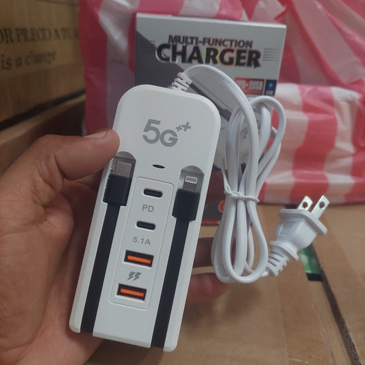 Cargador tipo C 66w  multipuertos Cod:6042 driver:01