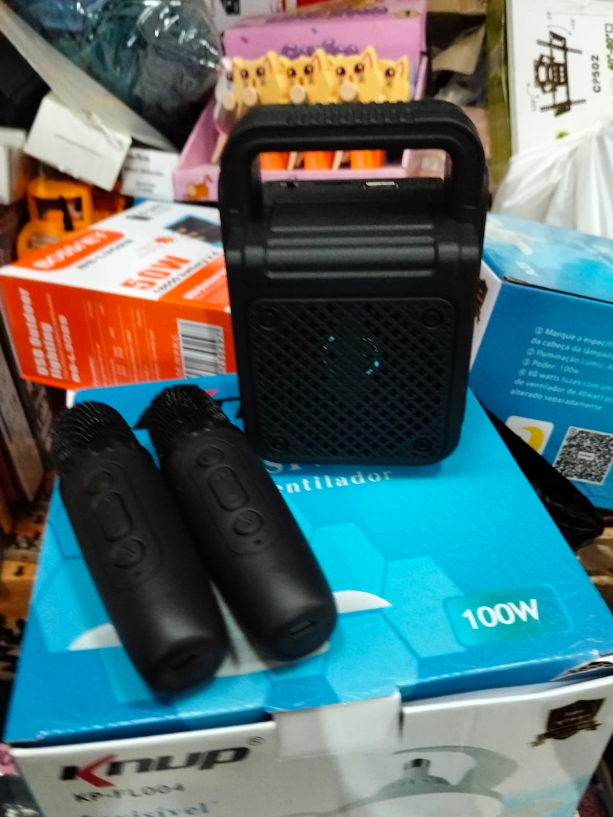 parlante Bluetooth karaoke con 2 microfonos cod:1153 driver:01