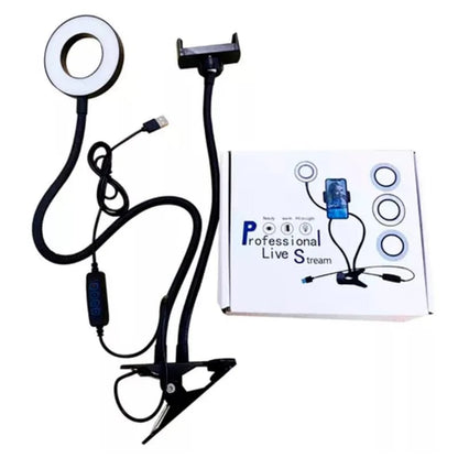 Aro de Luz LED para Mesa con Soporte para Celular Cod:3356 Driver :03.