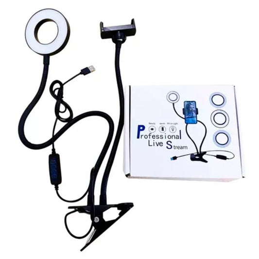 Aro de Luz LED para Mesa con Soporte para Celular Cod:3356 Driver :03.