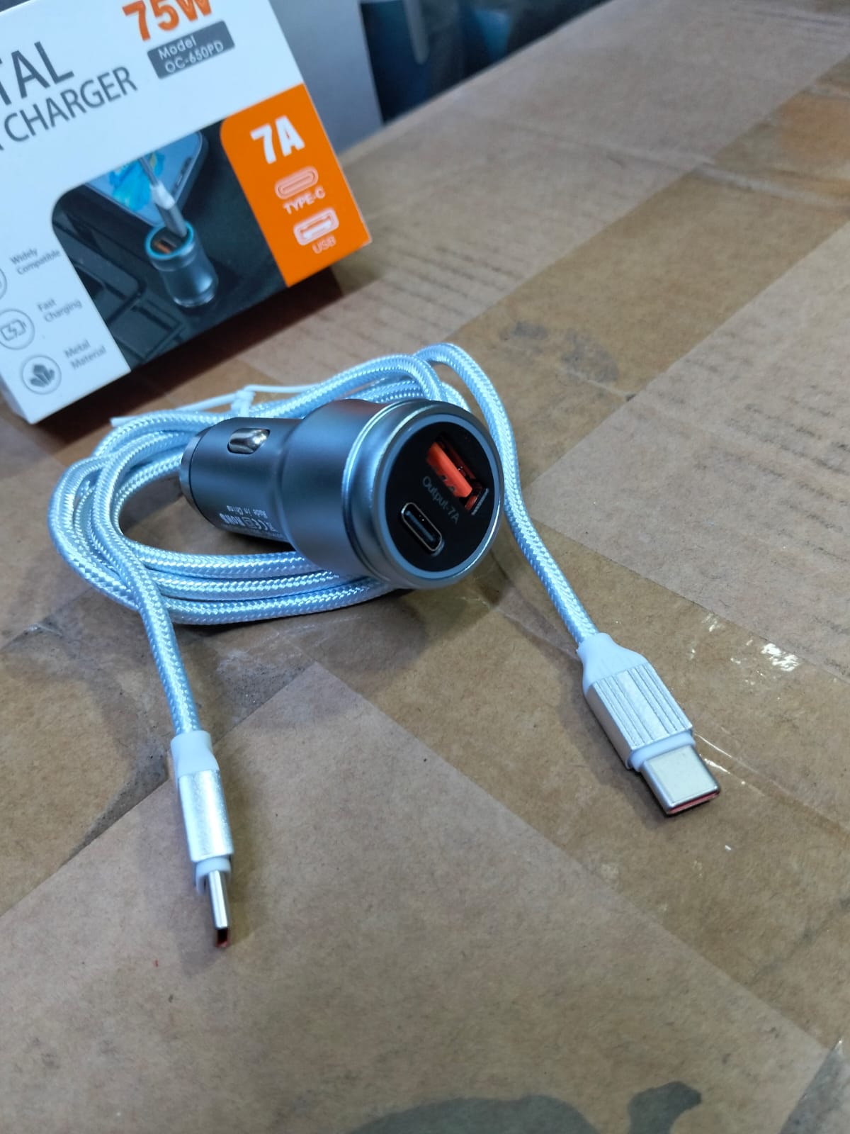 cigarrera cargador 75w para carro Cod:1329 driver :02