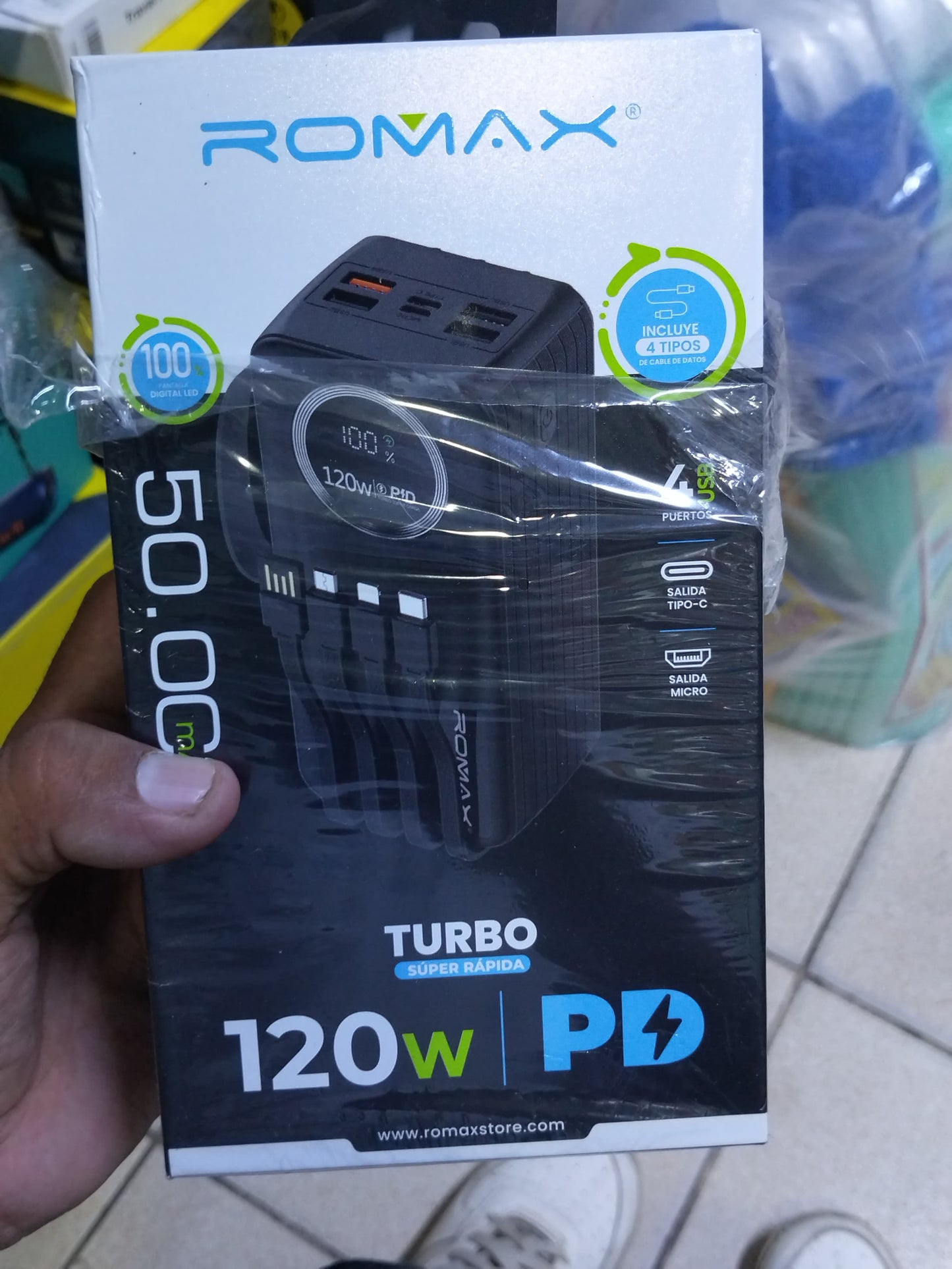 Bateria portátil 50000mah cod:1436 driver:02