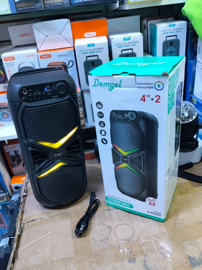 Parlante Bluetooth  a electricidad y recargable 4"x 2 5W Cod:1374 driver:02