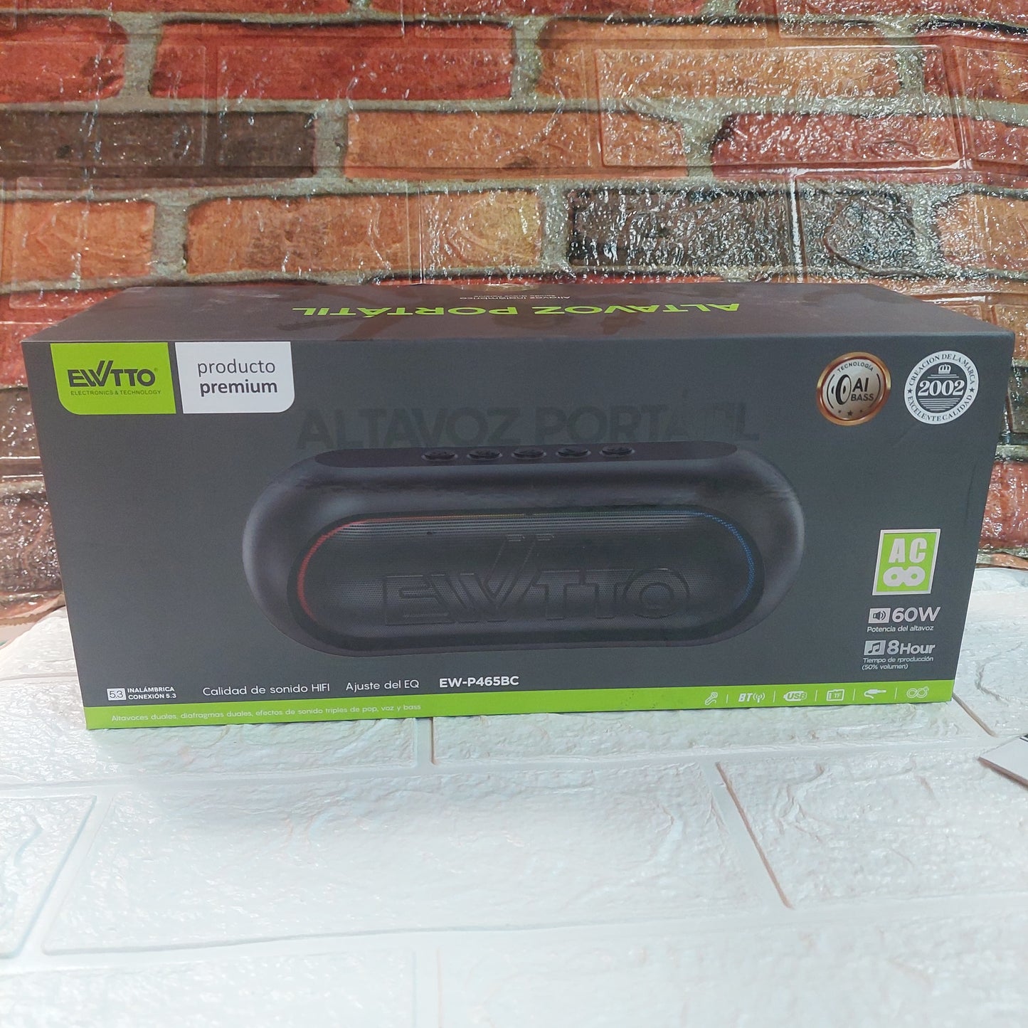 Parlante Bluetooth  Ewtto 60w Cod:3316 Driver :03