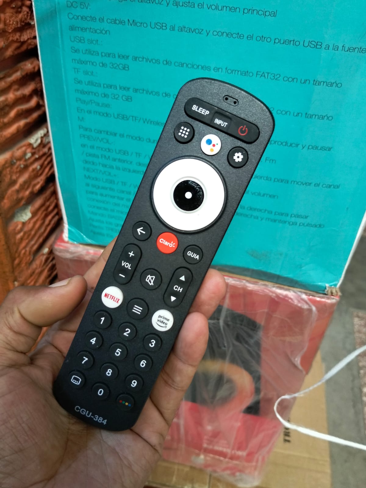 control remoto decodificador claro cod:1416 driver:03