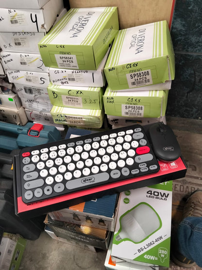 Teclado inalámbrico con mouse inalambrico Cod:1510 driver :01