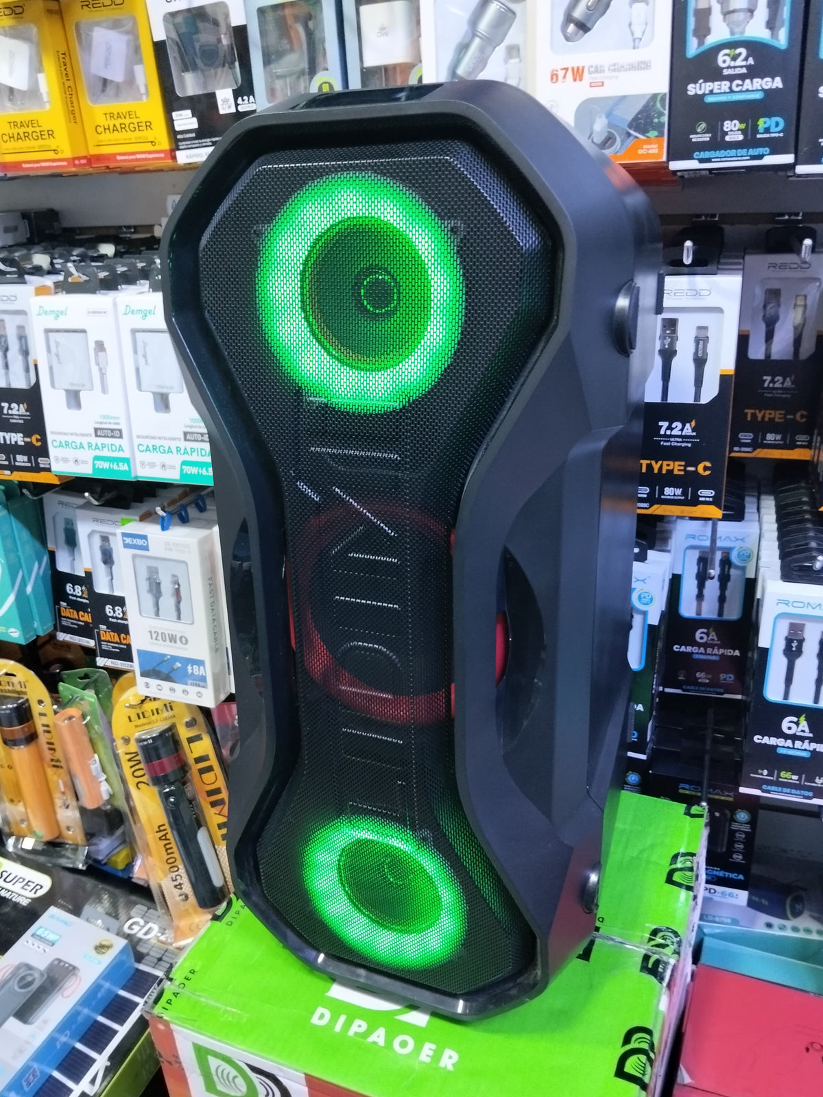 parlante Bluetooth 160W con microfono 53 cm x 25 cm Cod:3039 driver:02