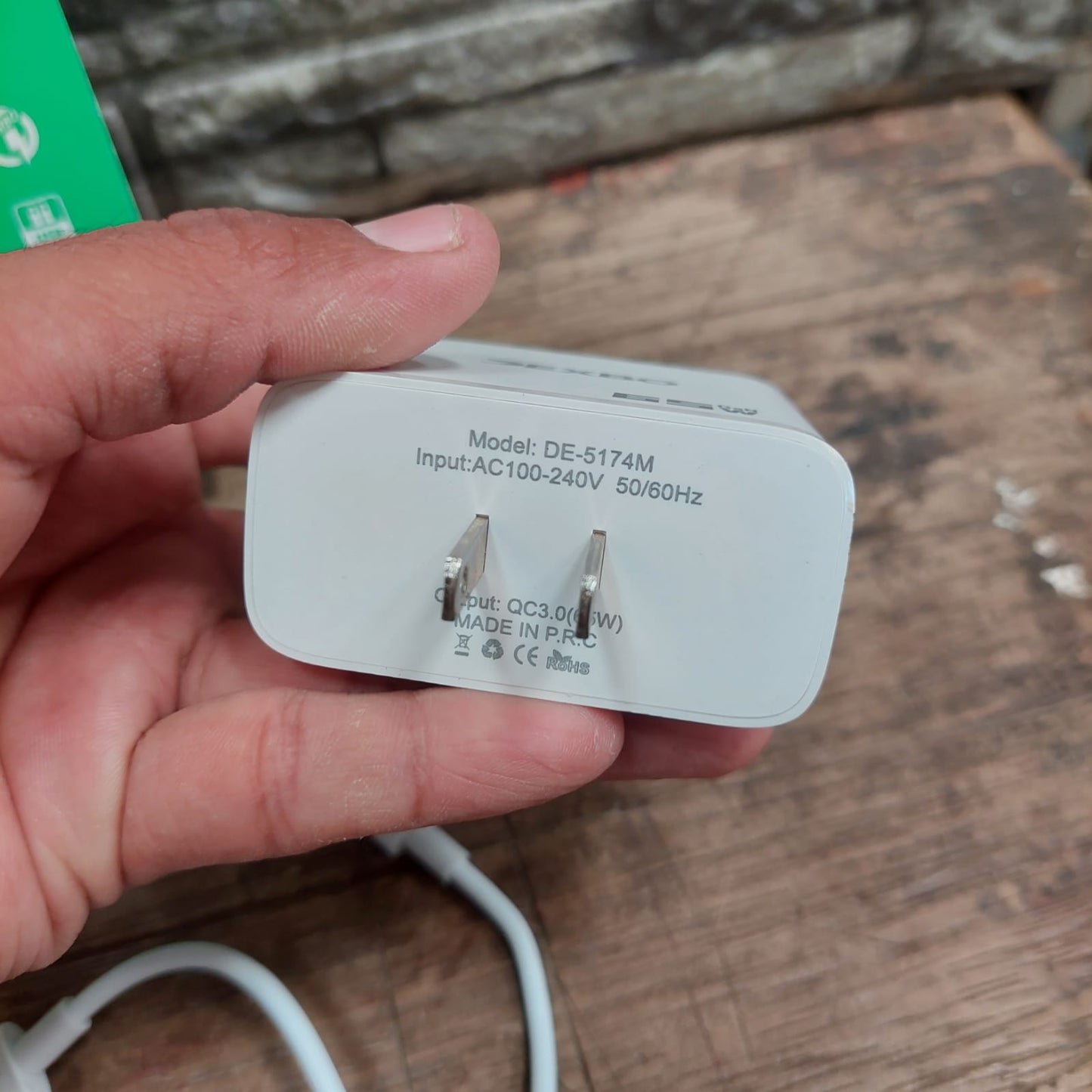 cargador carga rapida Micro V8  65W Cod:3181 COD:01