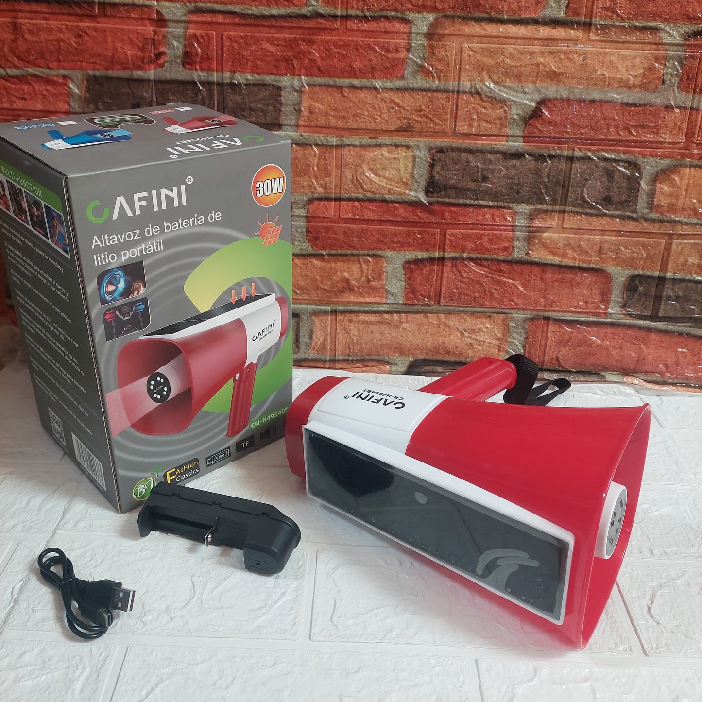 Megafono Solar Bluetooth con Linterna Grabación Sirena Cod:3326 Driver :05