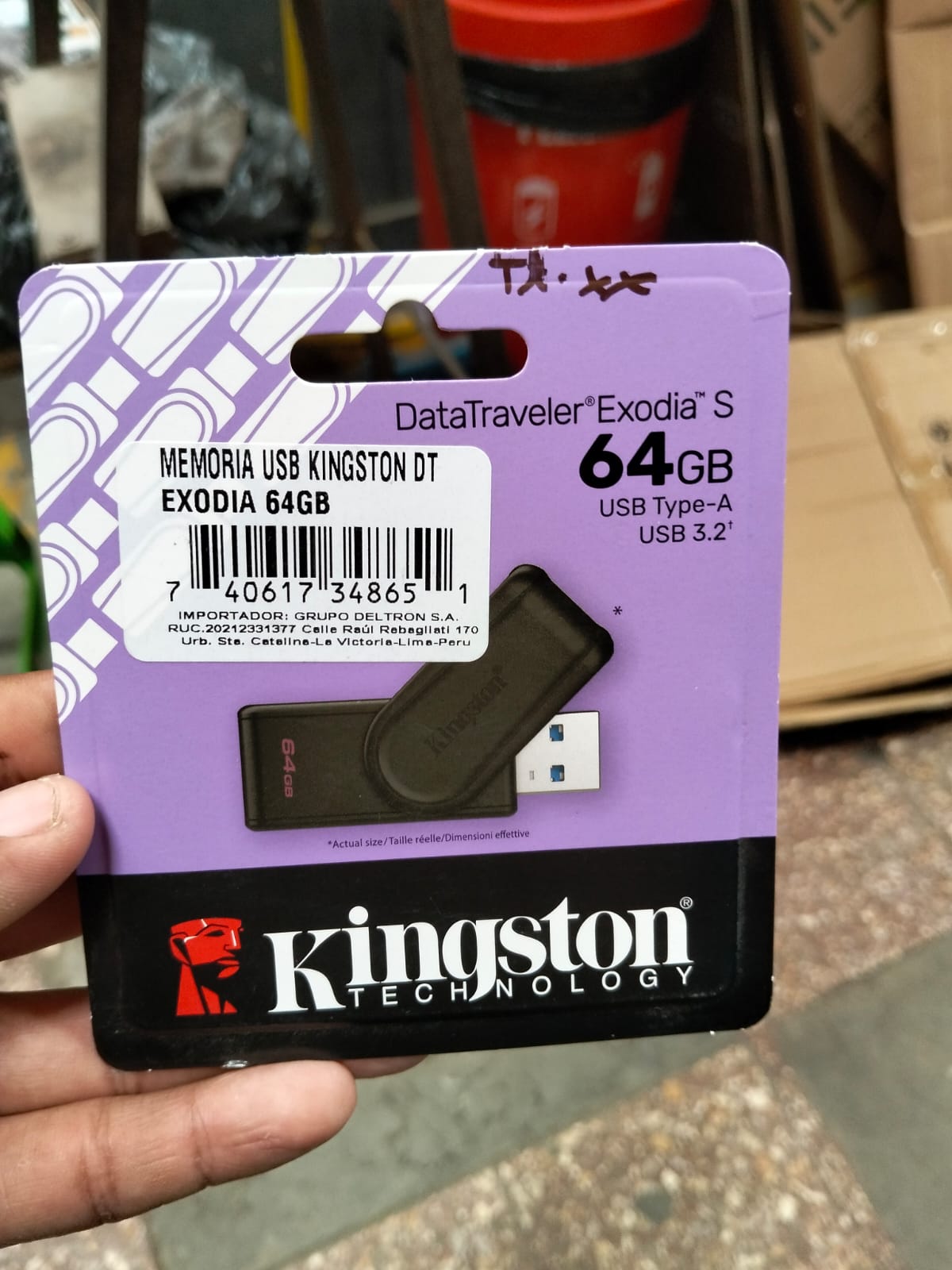 Memoria USB 64GB Kinstong  Cod:1437 driver :01