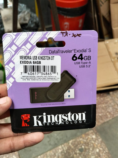 Memoria USB 64GB Kinstong  Cod:1437 driver :01