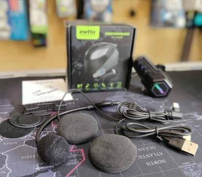 Audifonos bluetooth casco de moto Cod:3241 Driver :02; 01