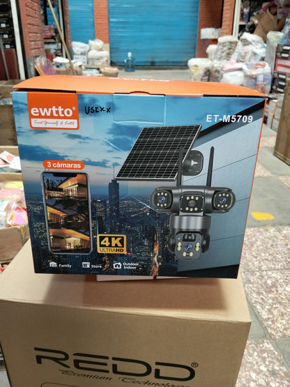 Camara  de seguridad 3 lentes solar Cod:1444 driver:01