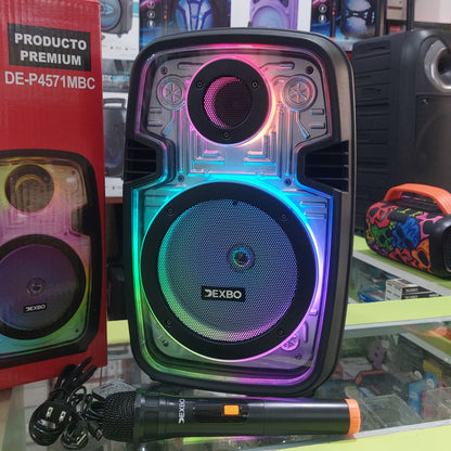 Parlante Bluetooth 8" 10W trabaja directo a la corriente con microfono Inalambrico Cod:6088 driver:05