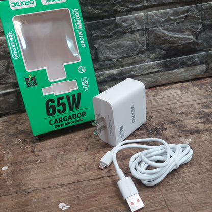 cargador carga rapida Micro V8  65W Cod:3181 COD:01