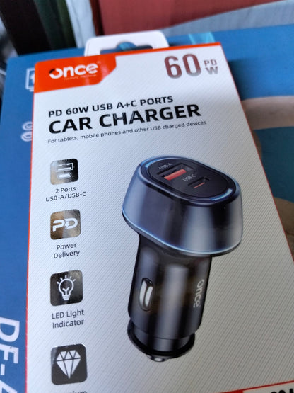 Cigarrera para carro 60W Cod:1594 driver :01